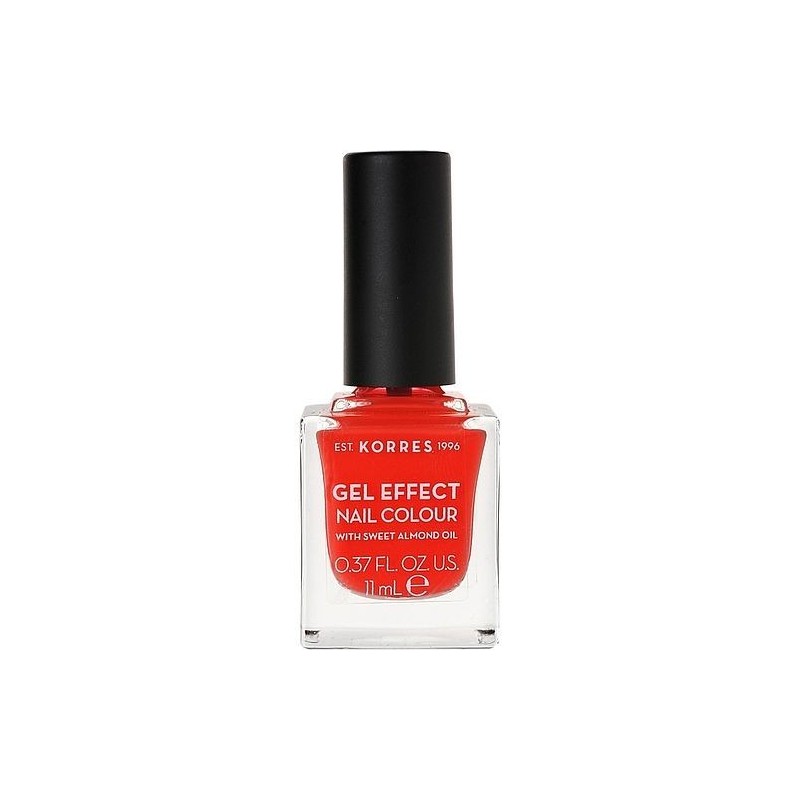 Korres Gel Effect Nail Colour 45 (Coral) Με Αμυγδαλέλαιο & Διάρκεια έως 10 Ημέρες. 11ml