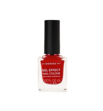 Korres Gel Effect Nail Colour 53 (Royal Red) Με Αμυγδαλέλαιο & Διάρκεια έως 10 Ημέρες. 11ml