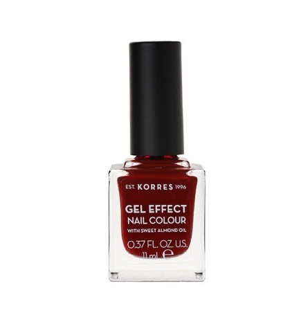 Korres Gel Effect Nail Colour 59 (Wine Red) Με Αμυγδαλέλαιο & Διάρκεια έως 10 Ημέρες. 11ml