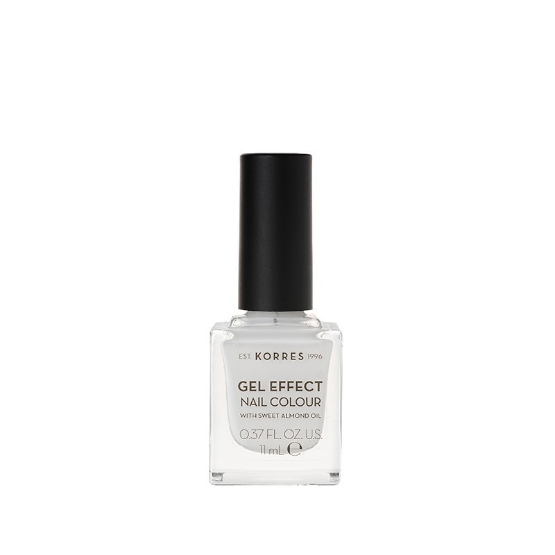 Korres Gel Effect Nail Colour 01 (Blanc White) Με Αμυγδαλέλαιο & Διάρκεια έως 10 Ημέρες. 11ml