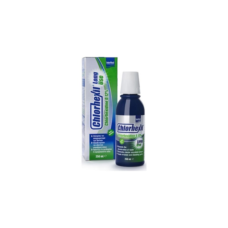 Intermed Chlorhexil 0.12% Long Use Mouthwash κατά της Πλάκας, για τα Ερεθισμένα Ούλα 250ml