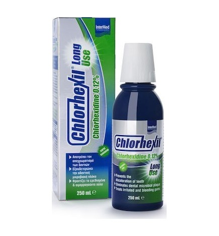 Intermed Chlorhexil 0.12% Long Use Mouthwash κατά της Πλάκας, για τα Ερεθισμένα Ούλα 250ml