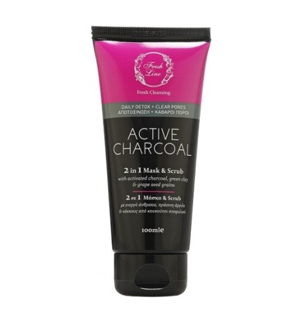 Active Charcoal 2 σε 1 Μάσκα & Απολέπιση 100ml