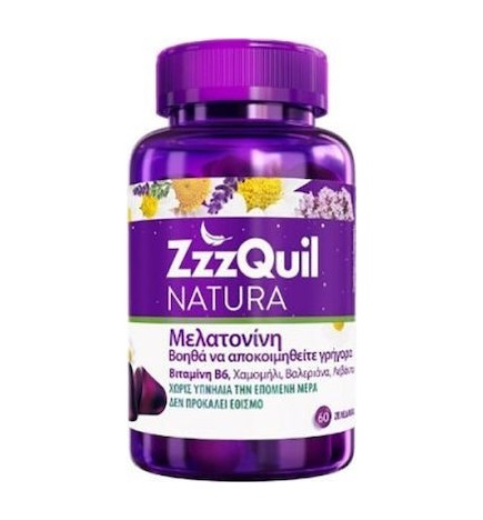 ZzzQuil Natura Συπλήρωμα Διατροφής με Μελατονίνη 60 ζελεδάκια