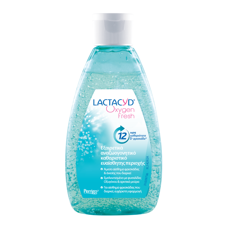 Lactacyd Oxygen Fresh καθαριστικό ευαίσθητης περιοχής, εξαιρετικά αναζωογονητικό, 200ml