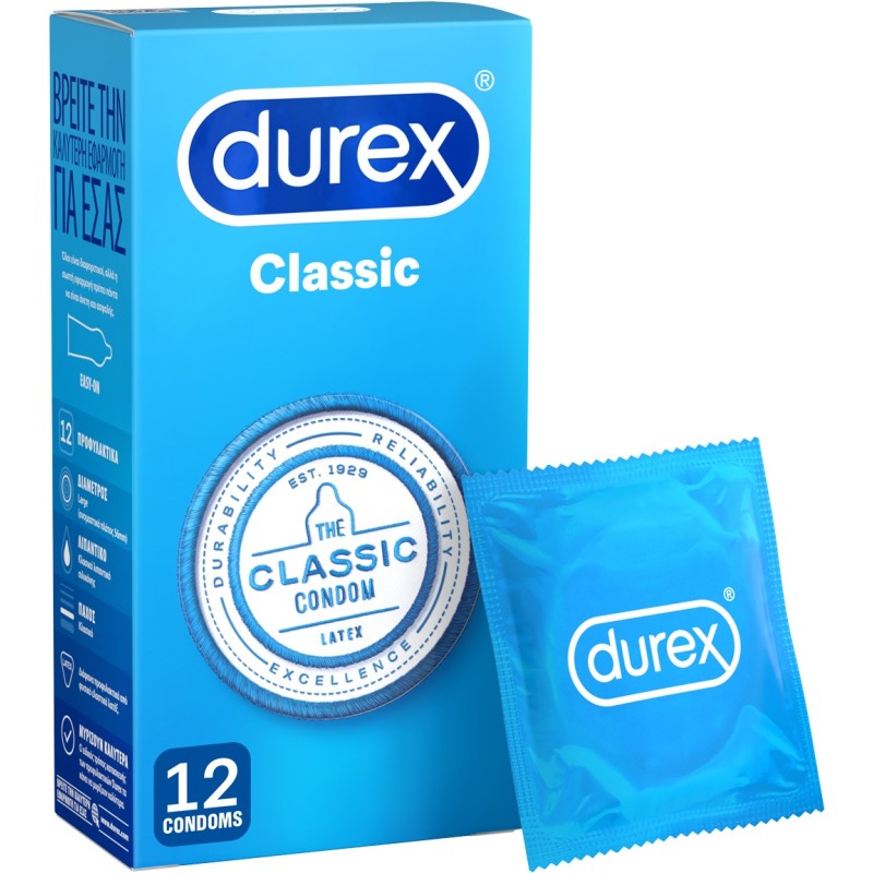 Durex Προφυλακτικά Ευκολοφόρετα Classic 6 τεμάχια