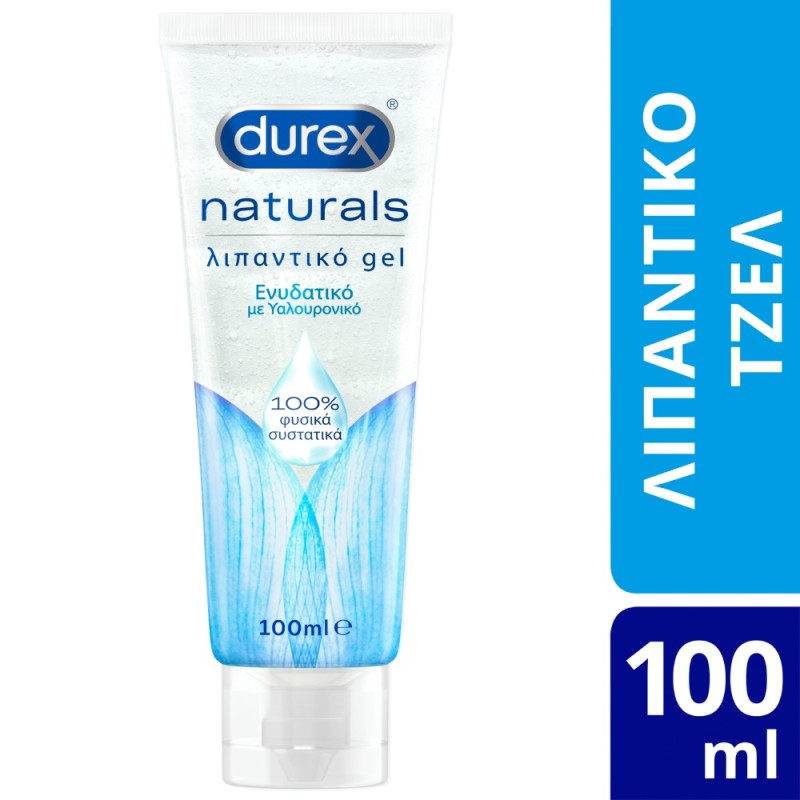 Durex Naturals Ενυδατικό Λιπαντικό Gel με 100% Φυσικά Συστατικά Και Υαλουρονικό Οξύ,100ml