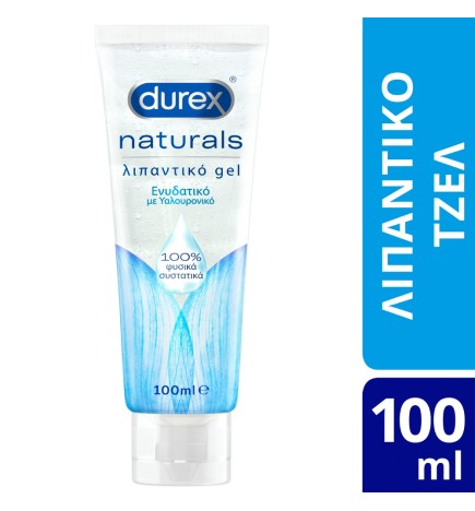 Durex Naturals Ενυδατικό Λιπαντικό Gel με 100% Φυσικά Συστατικά Και Υαλουρονικό Οξύ,100ml