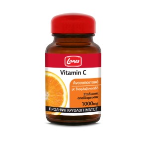 Lanes Vitamin C 1000mg με Βιοφλαβονοειδή - Καταπινόμενες ταμπλέτες Βιταμίνης C 1000mg