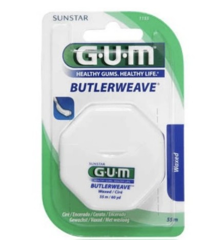 Sunstar GUM butlerweave waxed οδοντικό νήμα κερωμένο 55m