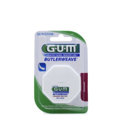 SUNSTAR GUM BUTLERWEAVE UNWAXED Οδοντικό νήμα μη κερωμένο