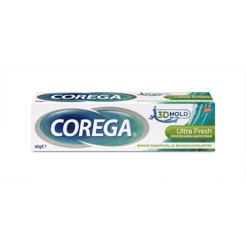 Corega Ultra Fresh Στερεωτική Κρέμα Τεχνητής Οδοντοστοιχίας 40gr