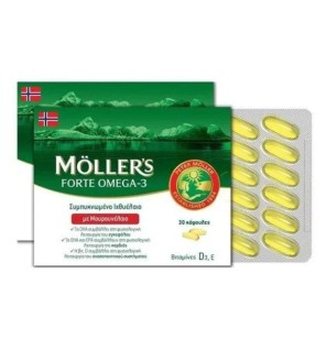 Moller's Forte Omega 3 Μουρουνέλαιο και Ιχθυέλαιο 30 κάψουλες