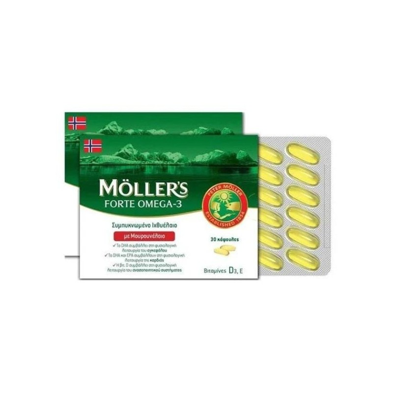 Moller's Forte Omega 3 Μουρουνέλαιο και Ιχθυέλαιο 30 κάψουλες