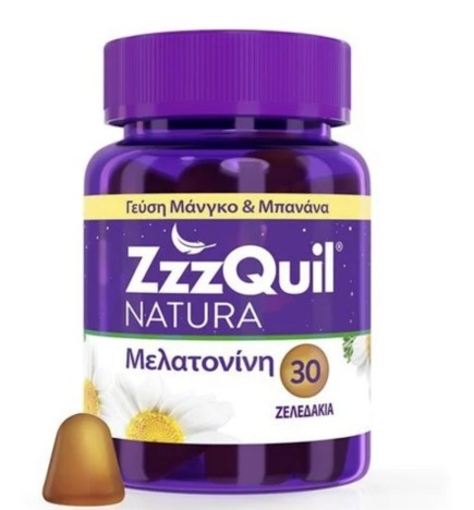 ZzzQuil Natura Συμπλήρωμα Διατροφής Μελατονίνης Σε Γεύση Μπανάνα-Μάνγκο 30 ζελεδάκια